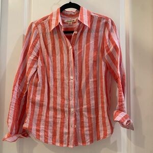 Boden Sienna Striped Linen Button Up Shirt